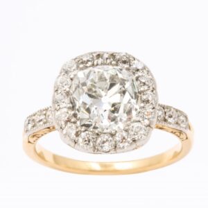 Victorian Period 18 kt Gold and Platinum mounted Diamond Ring