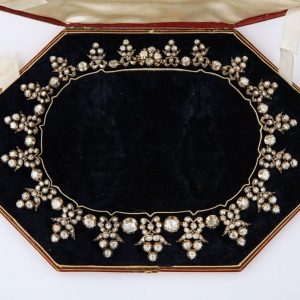 Louis XVI Period Rose Diamond Necklace