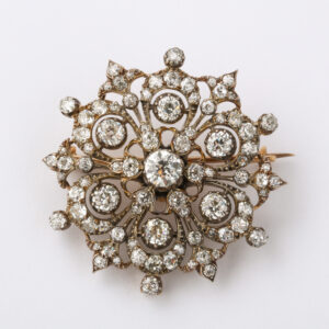 Victorian Diamond Snowflake Brooch/Pendant