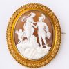 Victorian 15 Karat Gold mounted Shell Cameo Brooch