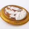 Victorian 15 Karat Gold mounted Shell Cameo Brooch