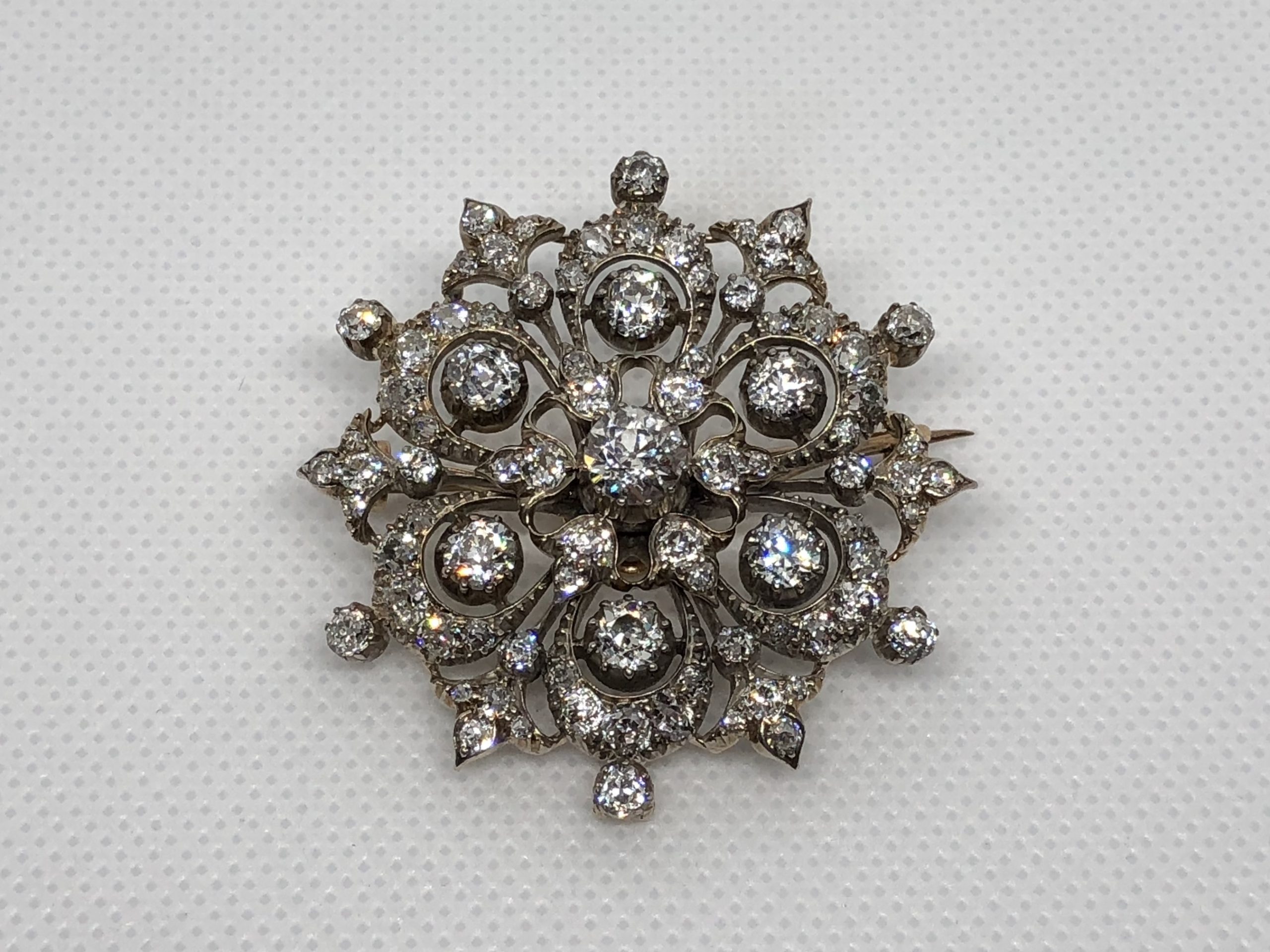 Victorian Diamond Snowflake Brooch/Pendant – James Robinson Inc.