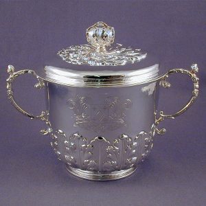 James II Period Porringer and Cover