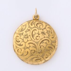 American Engraved Gold Locket