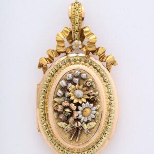 Third Republic Three-Tone Gold Locket