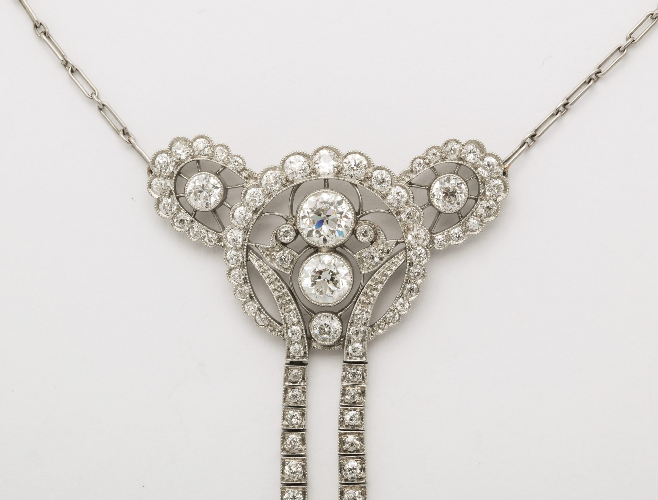 Art Deco Snowflake Diamond Necklace – Christopher Duquet Fine Jewelry