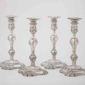 George II Set of Four Candlesticks