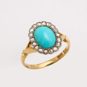Victorian Turquoise Cluster Ring