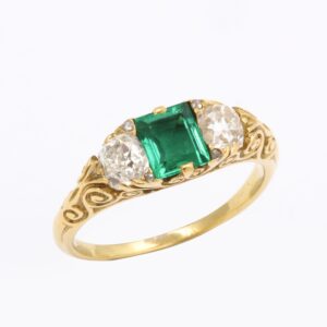 Victorian Emerald & Diamond Ring