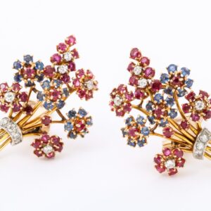 Sapphire & Ruby Earrings