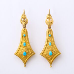 Victorian Turquoise Drop Earrings