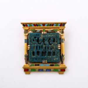 Victorian mounted Ptolemaic Faience Brooch