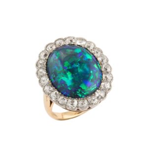 An Alluring Black Opal Ring