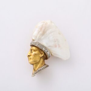 Native American Chief's Head Brooch