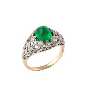 F.W. Lawrence Sugar-Loaf Emerald Ring