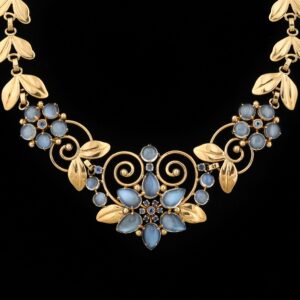 American Moonstone & Sapphire Necklace