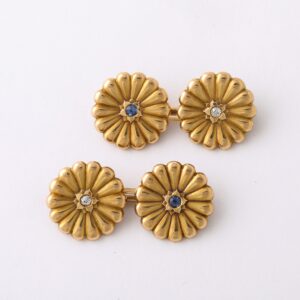 Sapphire & Diamond Cuff Links