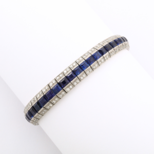 George V Period Diamond and Sapphire Bracelet