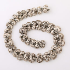 Third Republic Period Silver Coils Necklace