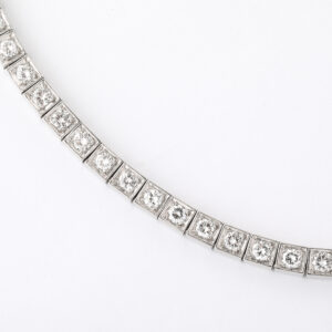 American Platinum & Diamond “line” Necklace
