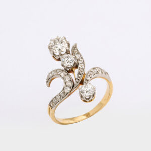 American 18kt Gold, Platinum & Diamond Ring