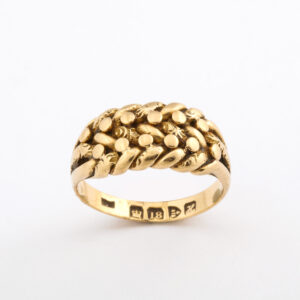 Edward VII Period 18kt Gold “Keeper” Ring.