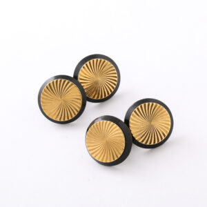 French 18kt Onyx Panel Cuff Links