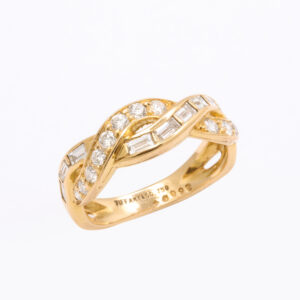 Tiffany & Co 18kt Gold & Diamond Band Ring by Oscar Heyman