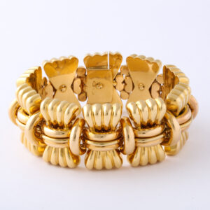 Italian 18kt Gold Bracelet Ribbon/Knot Links