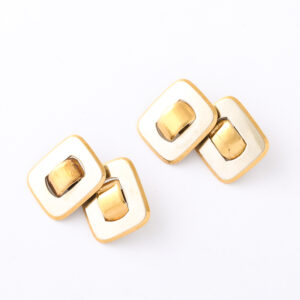 George V Period Two-tone 18kt Gold Cufflinks