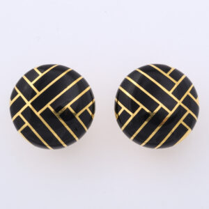Angela Cummings Onyx & 18kt Gold Earrings