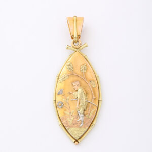  Tiffany & Co 18kt Gold Three-Tone Pendant with Locket Back