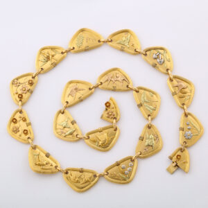 American 14kt Multicolor Gold & Platinum Necklace
