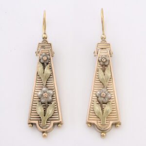 American Aesthetic 14kt Three-Color Gold Earrings
