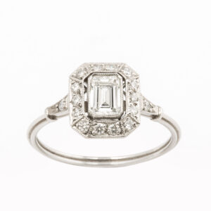 American Diamond Ring mounted in Platinum