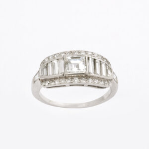 American Diamond Ring mounted in Platinum