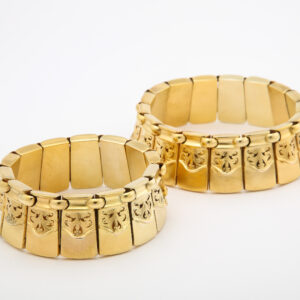 Victorian 15kt Gold Modular Bracelet Suite, Convertible to a Collar Necklace, in Original Box